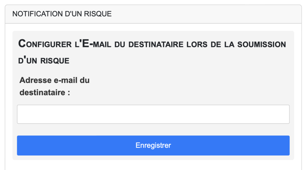 Configuration email